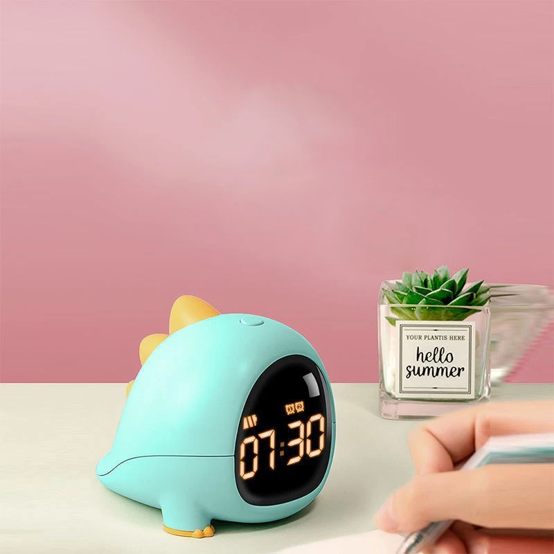 

Bedroom Charging LED Children Clock Cartoon Little Dinosaur Alarm Clock Bedside Clock Birthday Gift Children's Bedroom Study