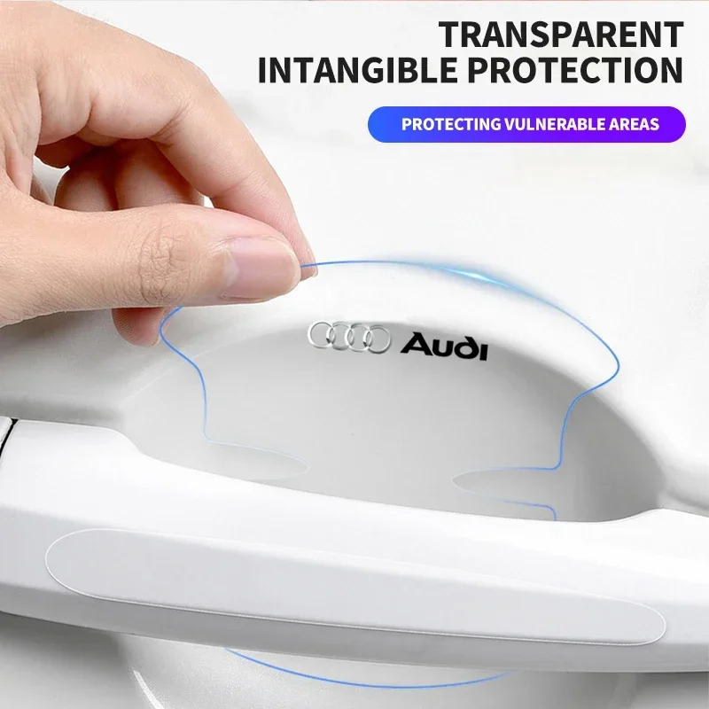 8 шт. прозрачные защитные наклейки на дверные ручки автомобиля защитная пленка