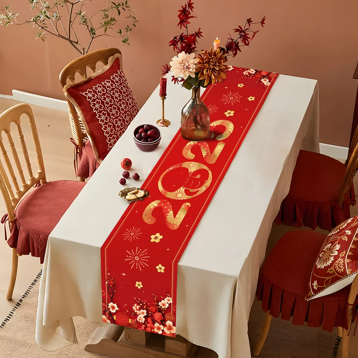 Настольные флажки на китайский новый год Рождество кухня столовая дорожка
