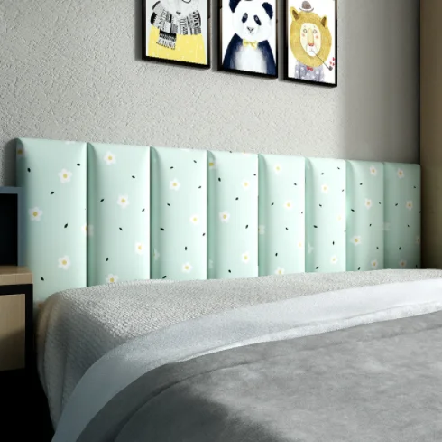 

2024 bedroom Modern soft bag headboard self -stick wall sticker