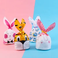 50 pcs easter cute bunny ear bag cookies plastic bag and candy gift bag cookies snacks baking packaging party supplies 13 522