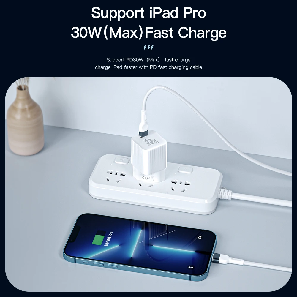 

Qc Pd 3.0 Dual Port Usb Type C Fast Charger Mini Mobile Phone Charger Portable Adapter Fast Charging 30w Fast Wall Chargers