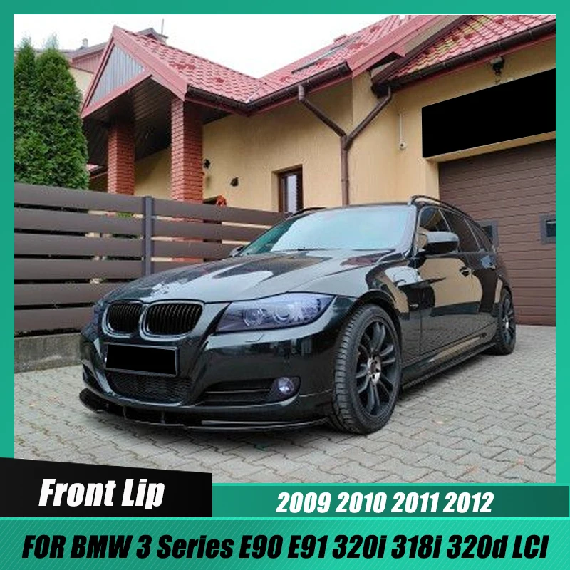 

Передний бампер для BMW 3 серии E90 E9 Facelift, тюнинг бампера, спойлер, комплект кузова, блеск, черный 320i 318i LCI 2009-2012