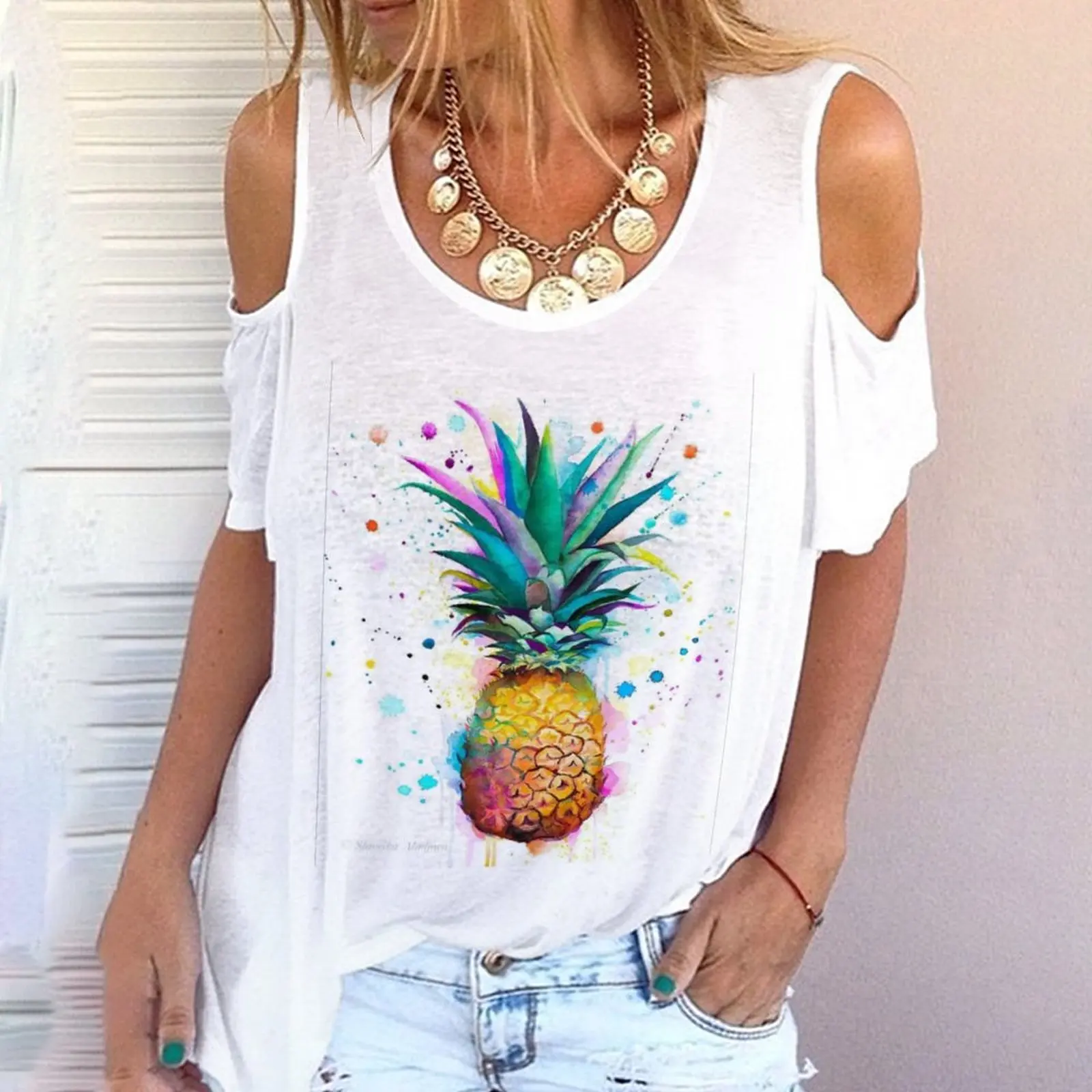 

Clothes Summer Casual Short Sleeve Ladies Print T-shirts Clothing Flower New Style Sweet Women T Fashion Female Graphic Tee