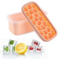 ice cube trays molds easy release silicone flexible reusable 26 ice cube trays 1800ml ice storage container for cocktail whisk