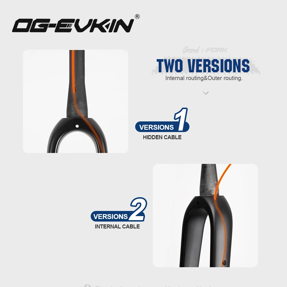 OG-EVKIN FK-010 вилка для гравия из углеродного волокна коническая Передняя