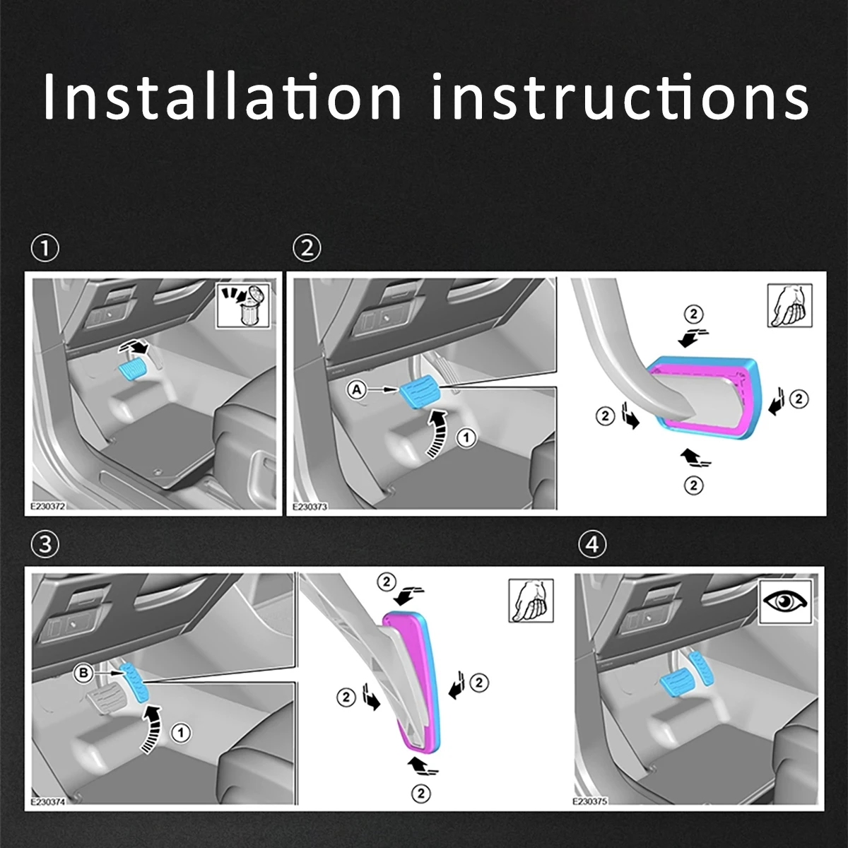 Нескользящая накладка на педаль из нержавеющей стали для Mitsubishi Outlander PHEV Sport Eclipse