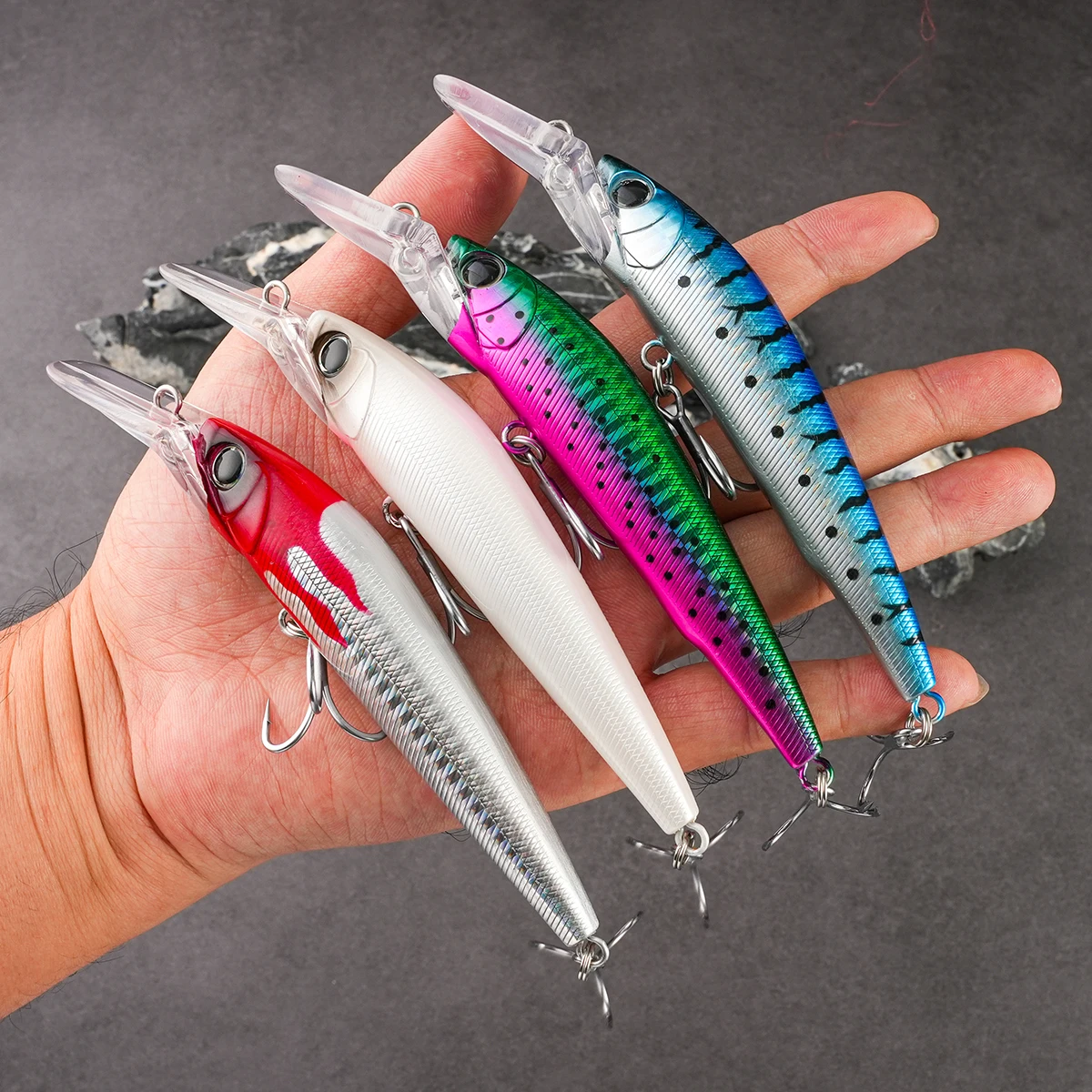 Подвесная рыболовная приманка для гольяна морского окуня 11 см 25 г джеркбейт