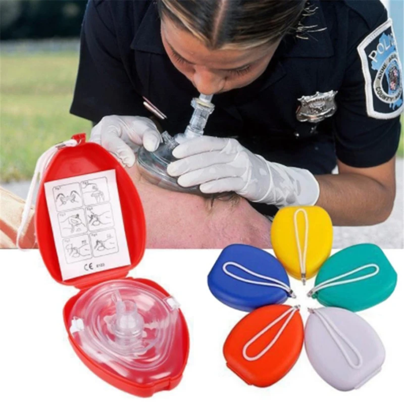 

CPR Resuscitator Rescue Emergency First Aid Masks CPR Breathing Mask Mouth Breath One-way Valve Tools