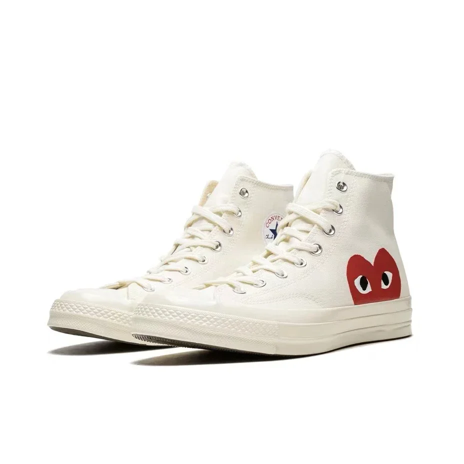 Фото Converse 1970-х годов Chuck Taylor All Star Hi X CDG Мужская и женская обувь для скейтбординга Высокие уличные кроссовки №3