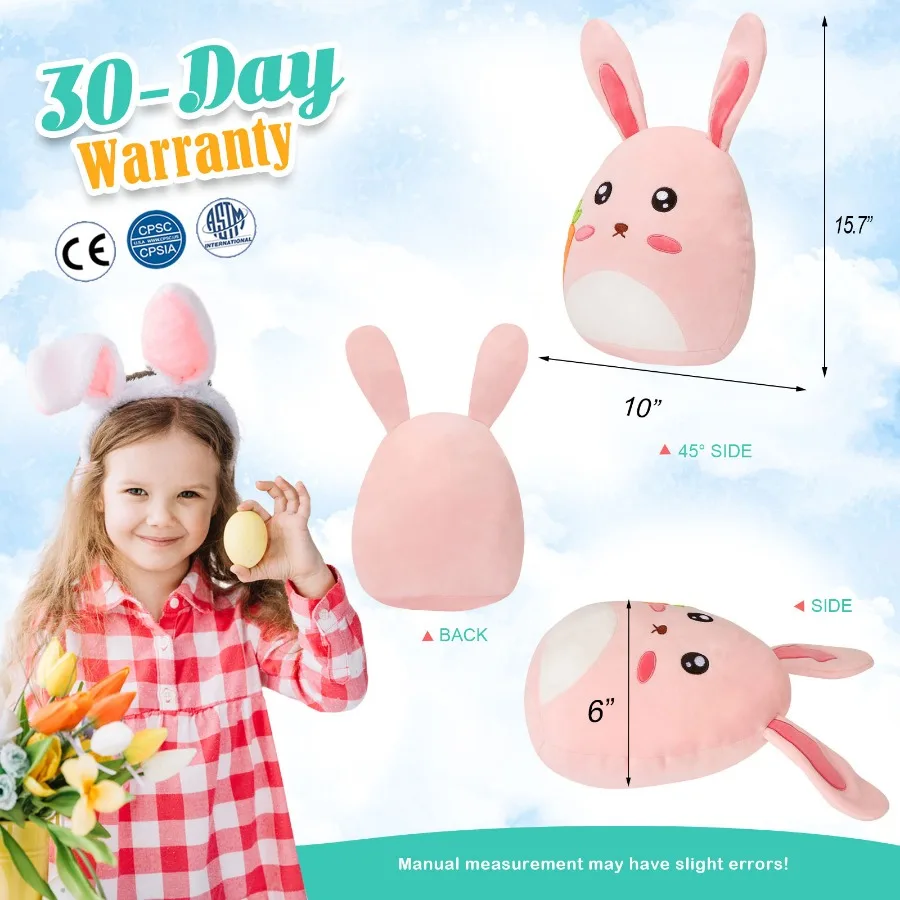 Подушка-Кролик плюшевая детская 28 см