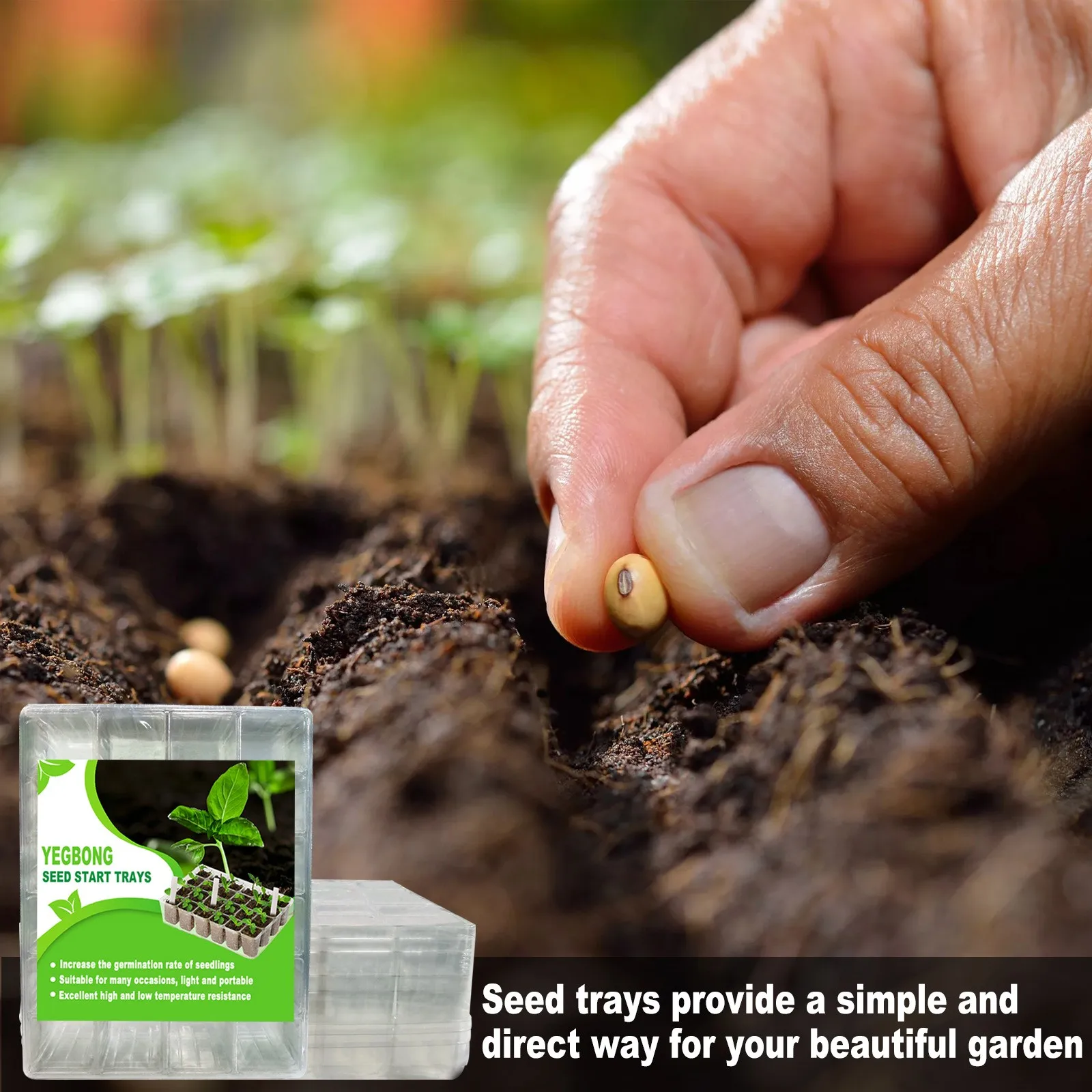 

Seed Tray 5PCS Seed Kit Seedling Trays Covers Indoor Gardening Plant White Hair Cover up for Women Multi Plant Stand Indoor