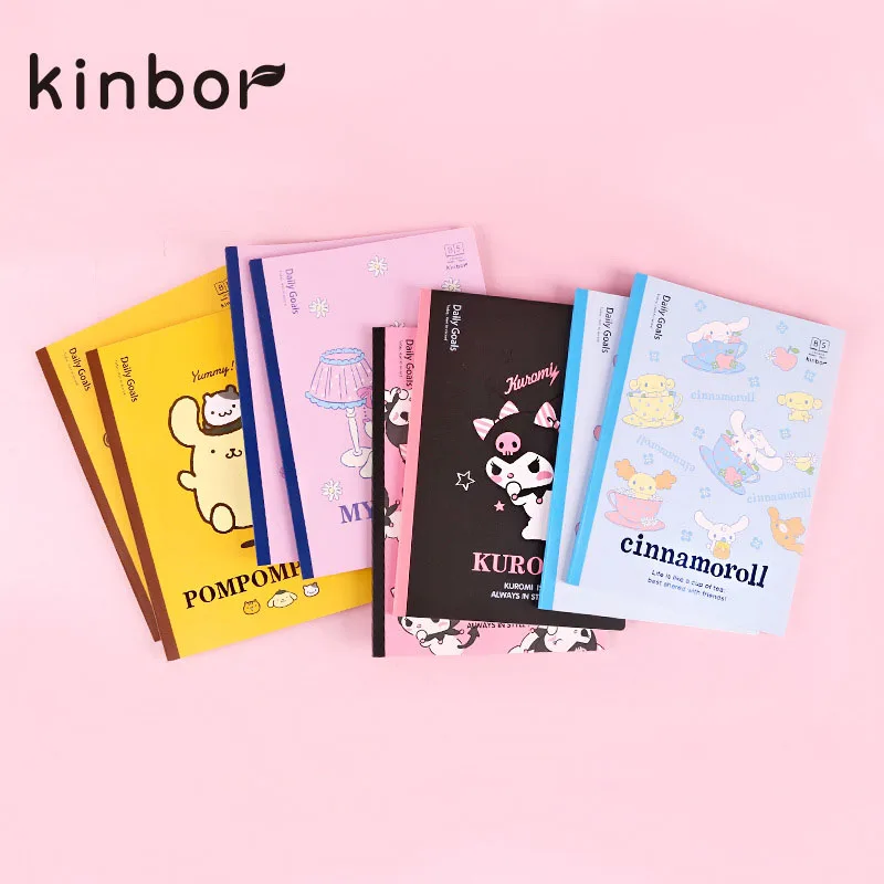 

Sanrio милые аниме вокруг Hellokittys My Melody помпоны Purins Kuromi ученическая запись 17,8*25,2 см учебник для упражнений
