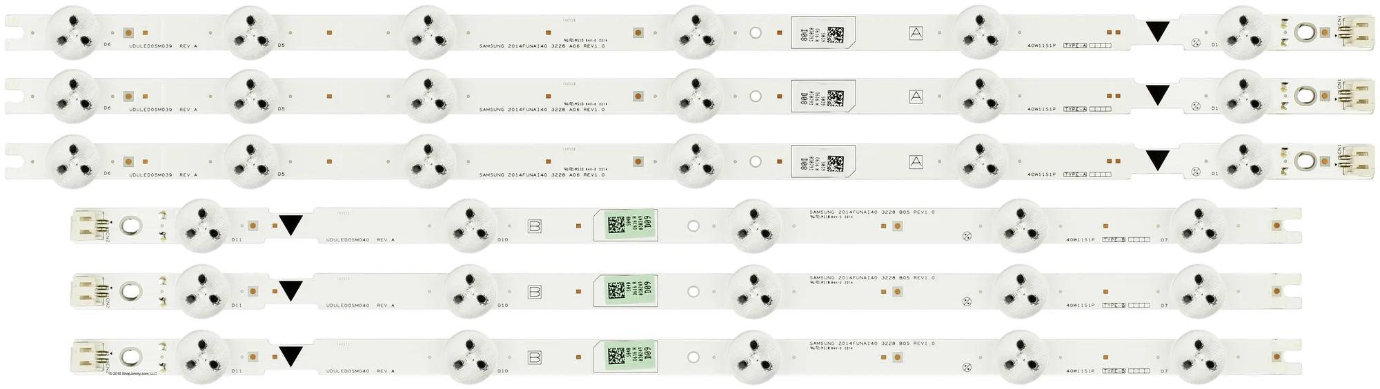 Фонарь для подсветки U4A20XH UDULED0GS042 UDULED0GS043 RE V.A 40W11S1P 40MV324X/F7 40ME324V 40PFL4909 40PFL4909/F7 40PFL4909/F8