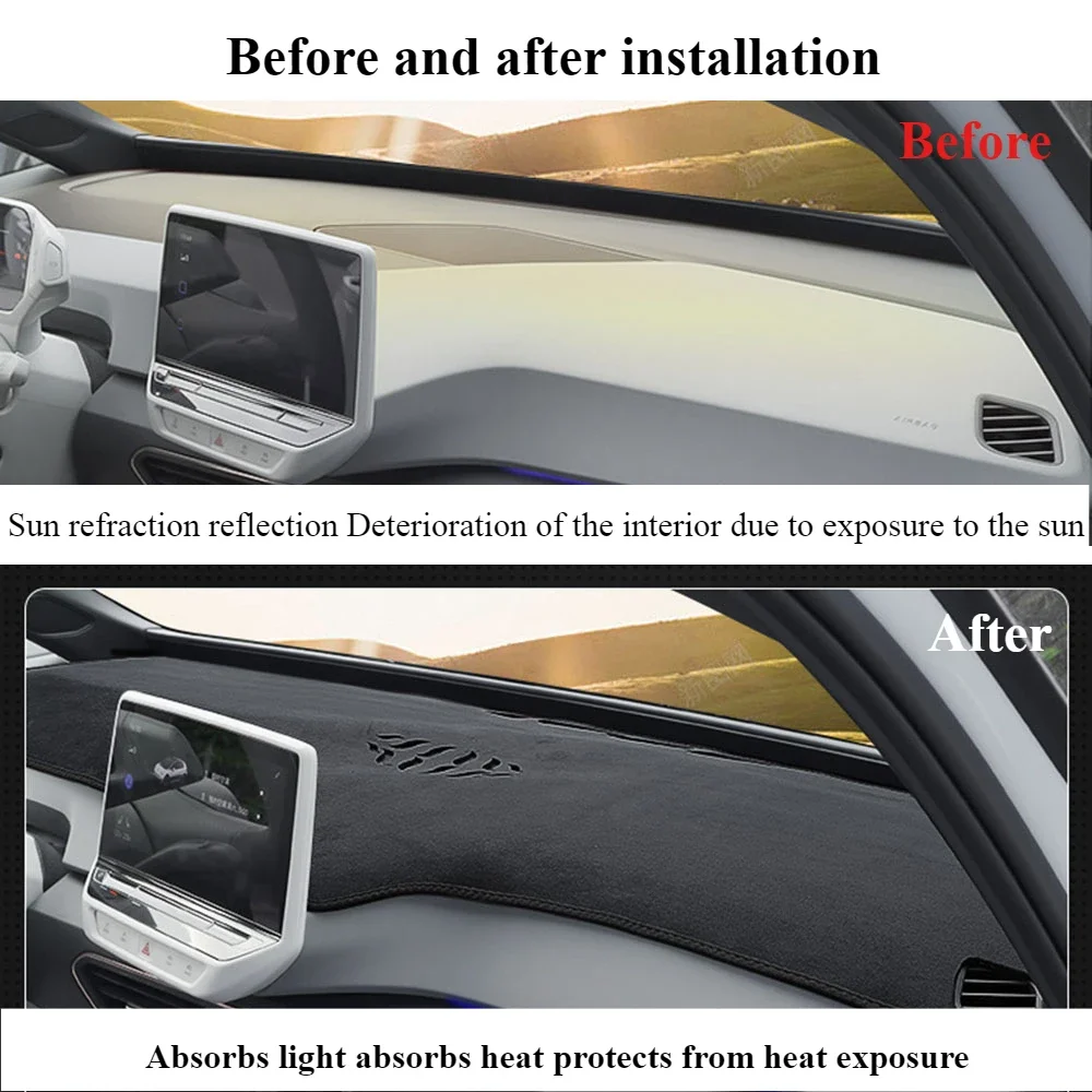 Подходит для Volkswagen VW ID.6 CROZZ ID.6X 2021-2024 коврики приборной панели автомобиля козырек