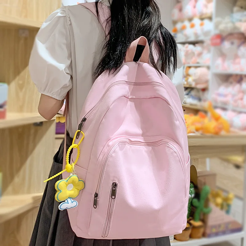 

Girl Waterproof Travel Pink Book Backpack Fashion Ladies Student Bag Female Laptop College Backpack Cute Women Trendy School Bag