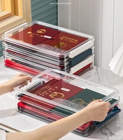 document passport storage box certificate organizer a4 paper holder file container bills folder home office accessories