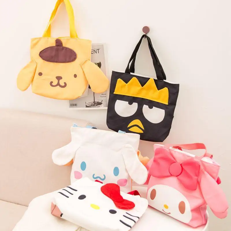 

Kawaii Sanrios, аниме Hello Kitty, мультфильм «Моя Мелодия», милая кукла коричная, печатная холщовая, выходная, фотоигрушка для девочек