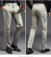 summer 63 1 cotton solid color korean style handsome mens pants business formal mens casual pants iron free pants