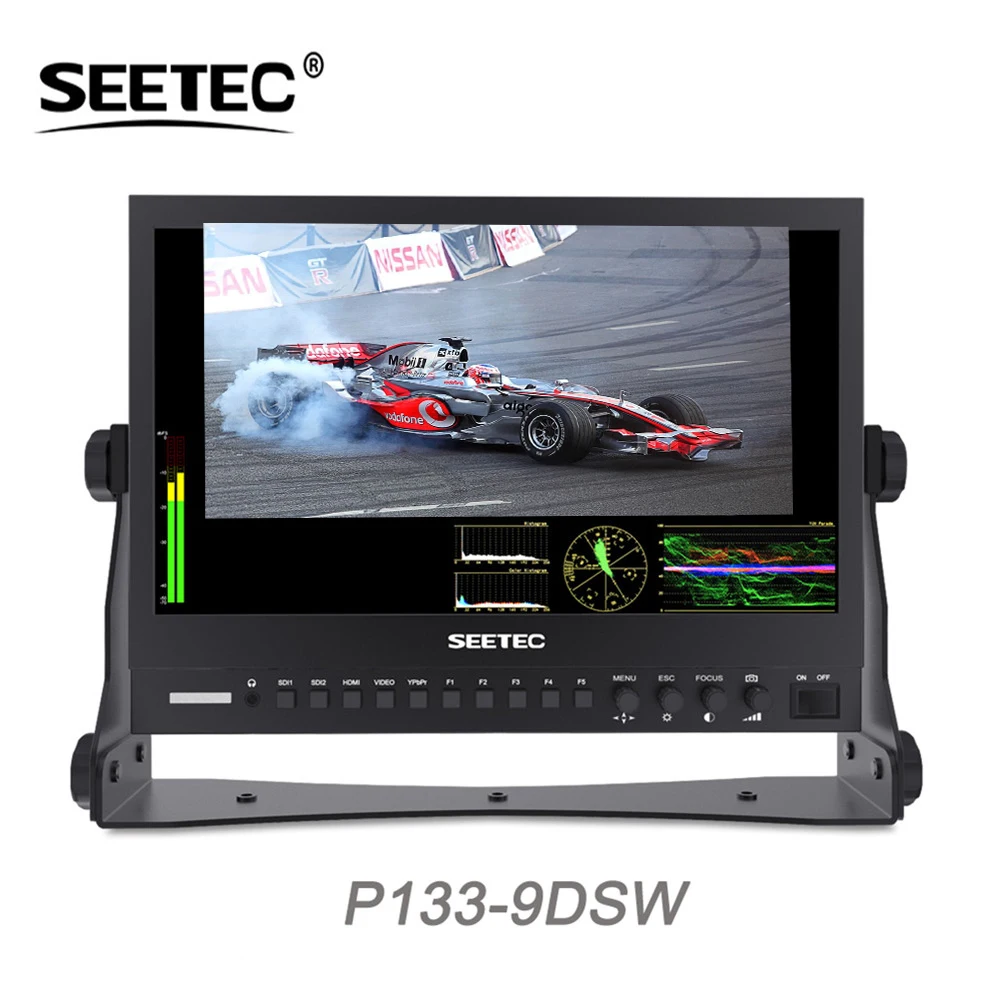 

Seetec P133-9DSW 13.3 Inch IPS FHD 1920x1080 Broadcast Monitor with 3G-SDI/HDMI Waveform/Vector Professional Desktop LCD Monitor