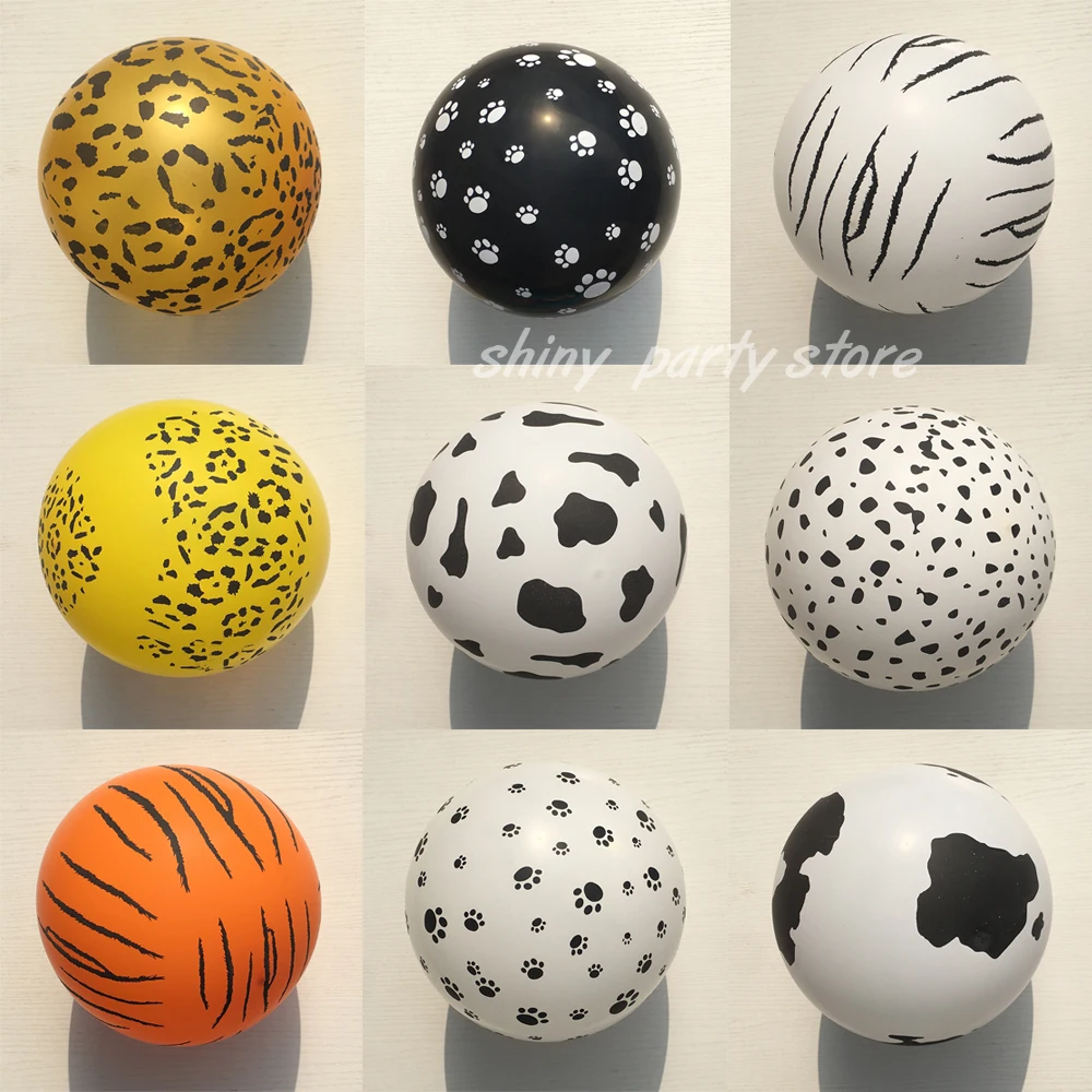 Латексные шары с мультяшными животными принт коровы черные фермерская тема