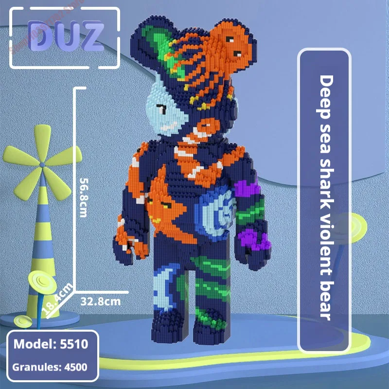 Строительные блоки Bearbricking с фотоэлементами любовь фотоблоки Bearbrick микро MOC