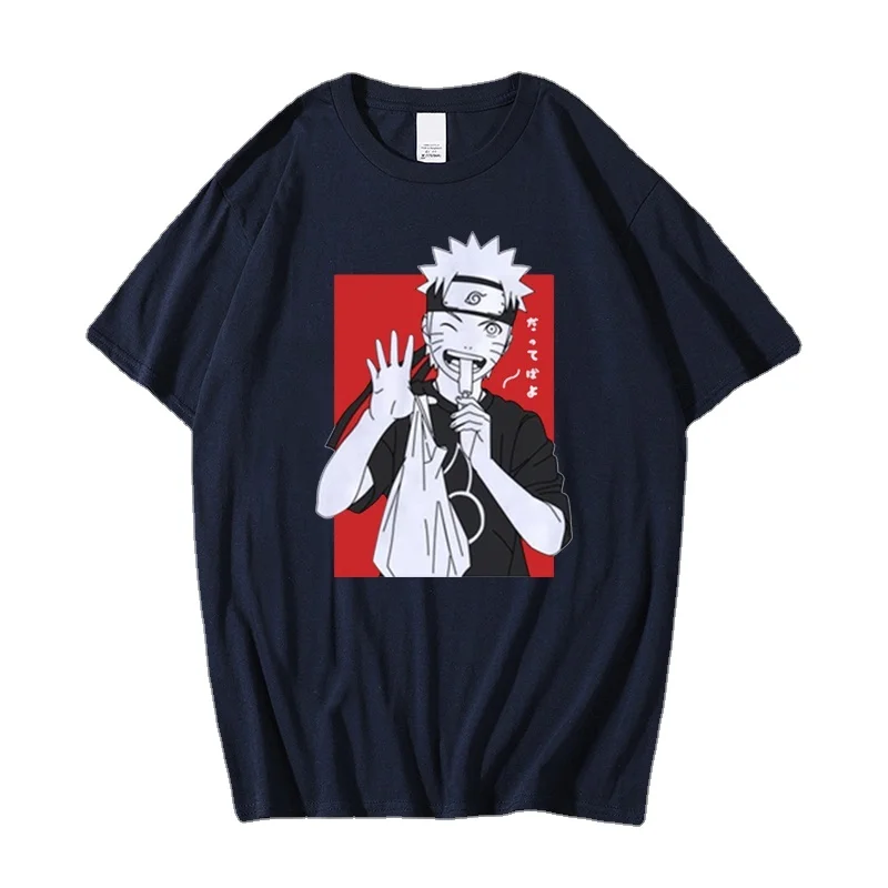 

2022 Anime N-Narutos Trending Japanese Anime T Shirt Men Funny Cartoon T-shirt Casual Cool Streetwear Tshirt Couple Summer