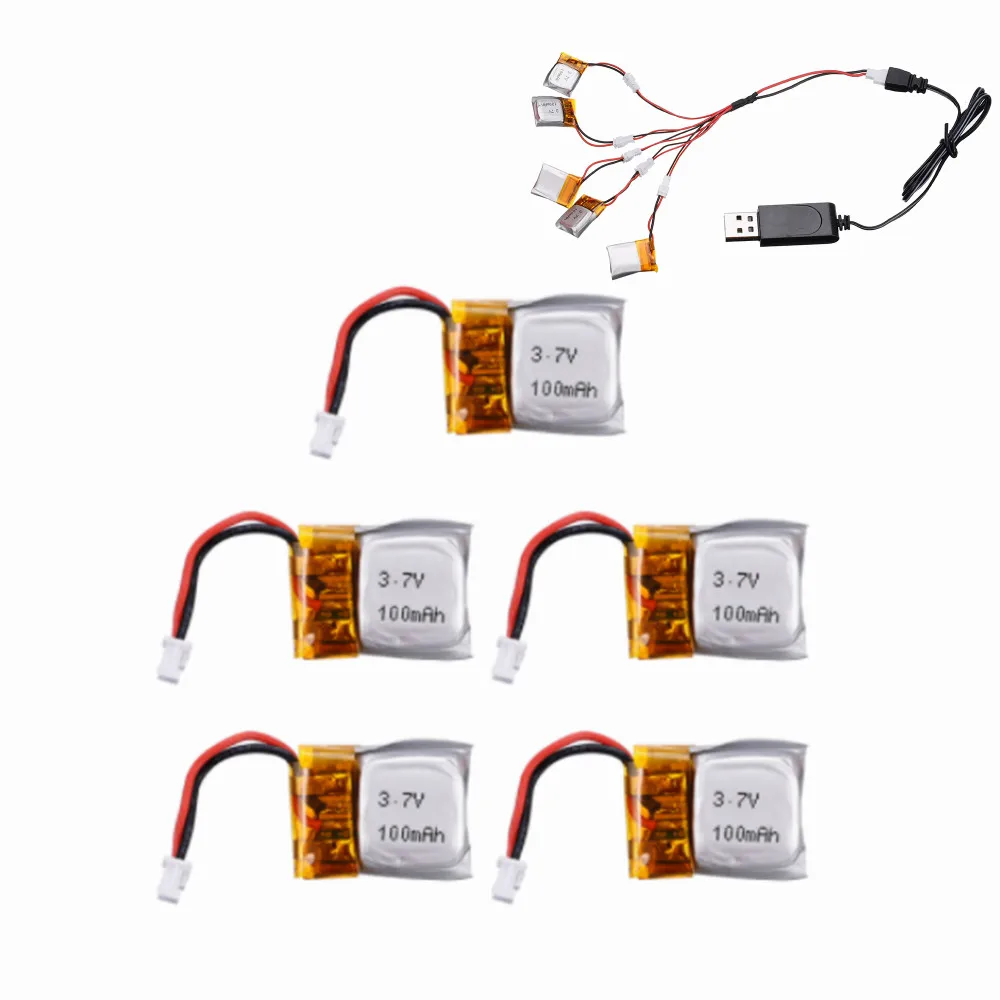 

5 шт./лот 3,7 в 100 мАч 120 мАч литий-полимерная батарея для Wltoys V272 V282 V292 Hubsan Q4 H111 мини Радиоуправляемый квадрокоптер Дрон запчасти