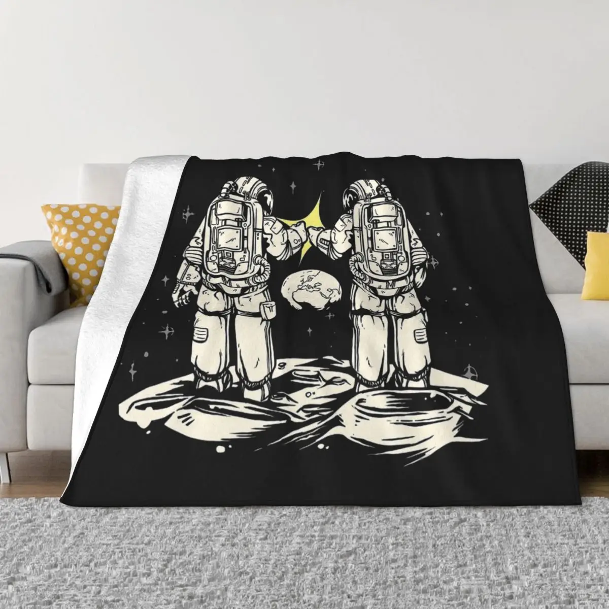 

The Astronauts Space Flight Blanket Flannel Spring Autumn Bumping Warm Throws For Winter Bedding