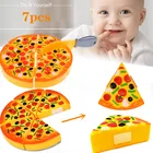 7 шт., детские пластиковые игрушки для пиццы