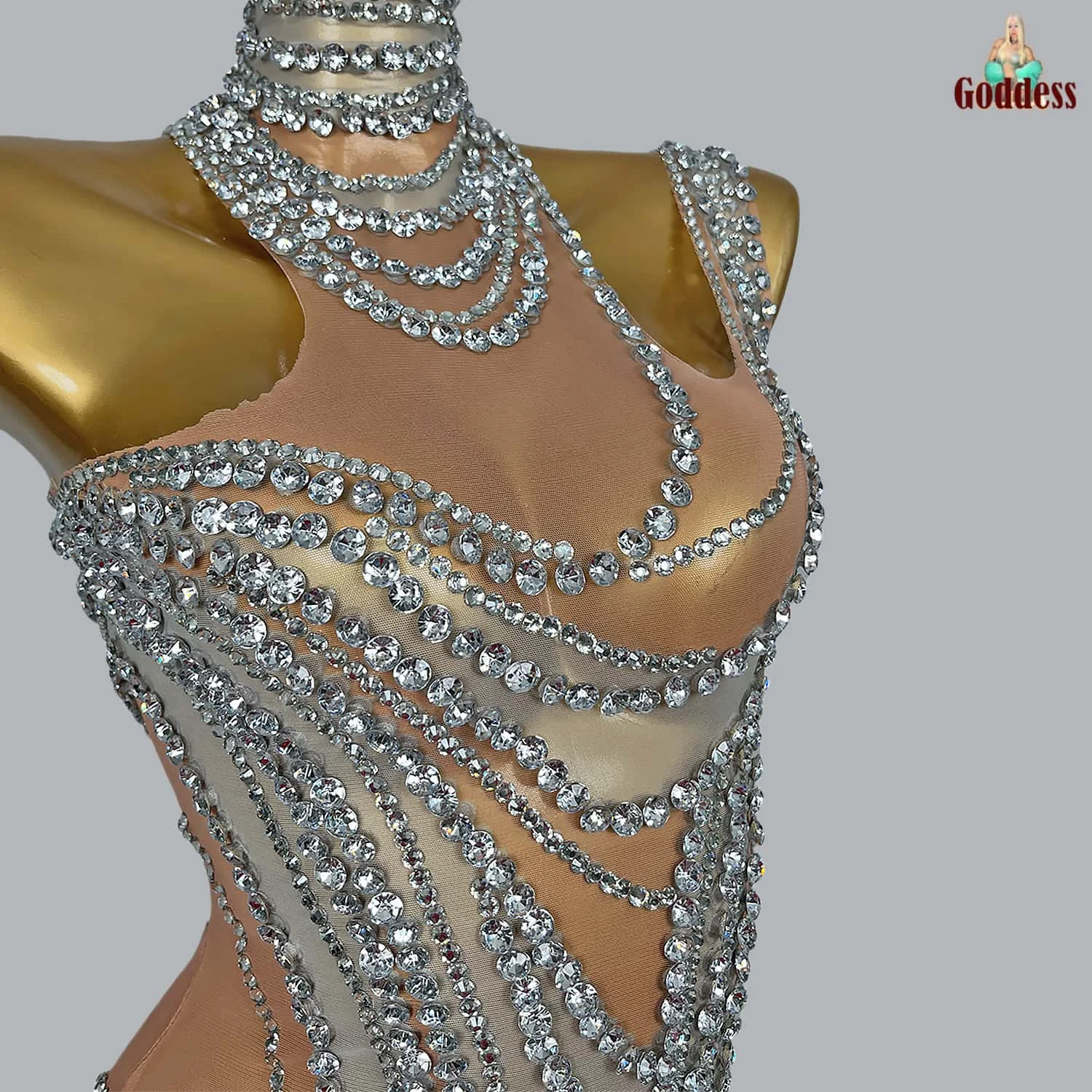 Блестящие кристаллы прозрачная сетка сексуальное мини-платье вечеринка для