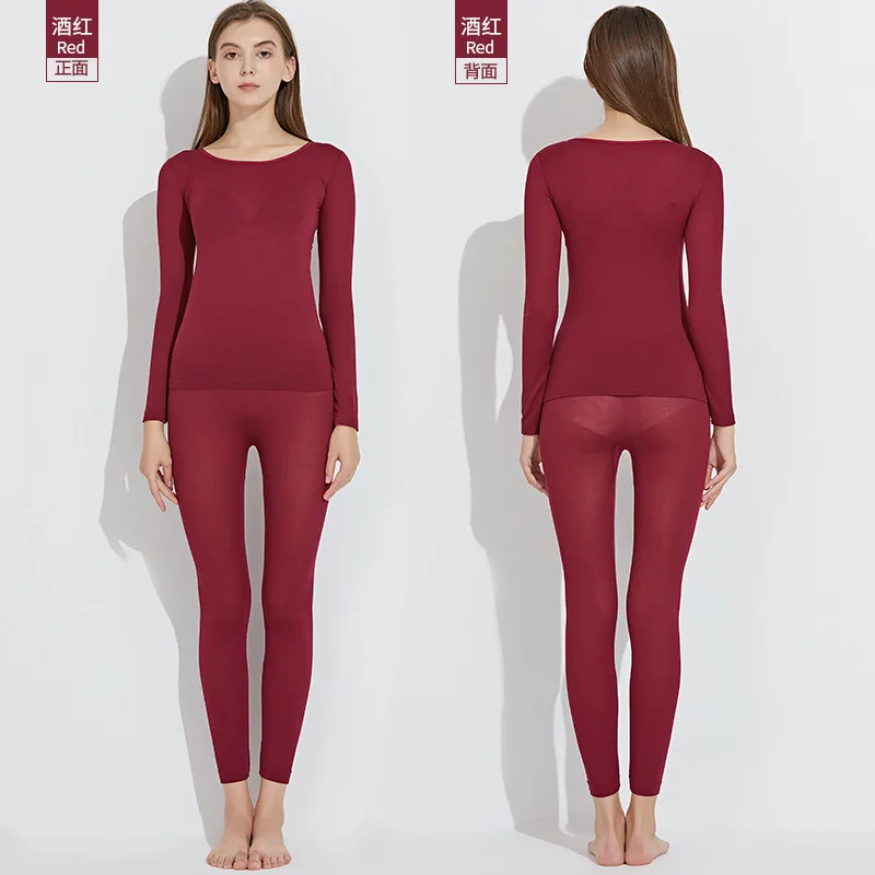 2022 Autumn Winter Thermal Underwear Women's Warm Thermal with Intimates Sexy Ladies Clothes Women Shaped Sets Canotta Donna