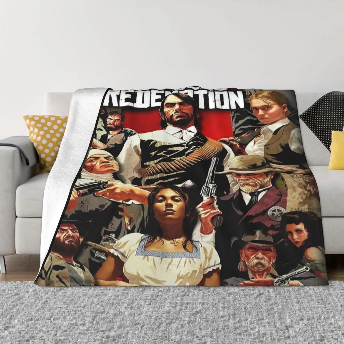 Одеяла Артура Моргана Rdr2 Мертвецы или живые флисовое украшение портативные