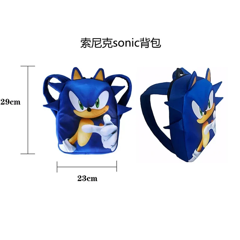 Фото Детский рюкзак Sonic: игрушки-фигурки, школьная сумка для ролевых игр, рюкзак-ежик Шэдоу, подарок для детей №2