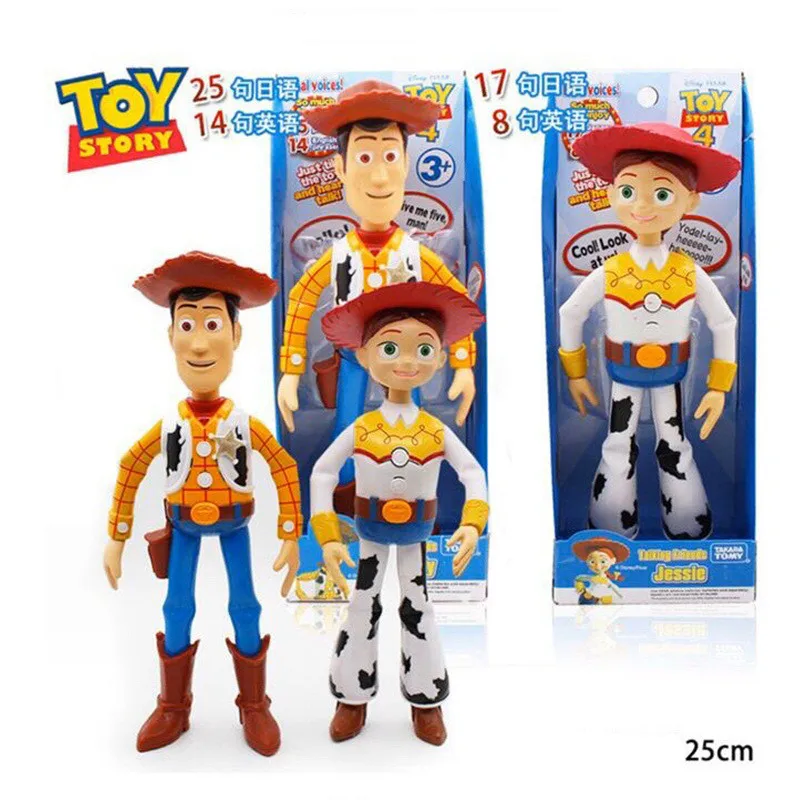 

Аниме Disney Pixar История игрушек 4 Вуди Джесси Базз лайтайер экшн-фигурки говорящие и говорящие на английском японские куклы Детский подарок