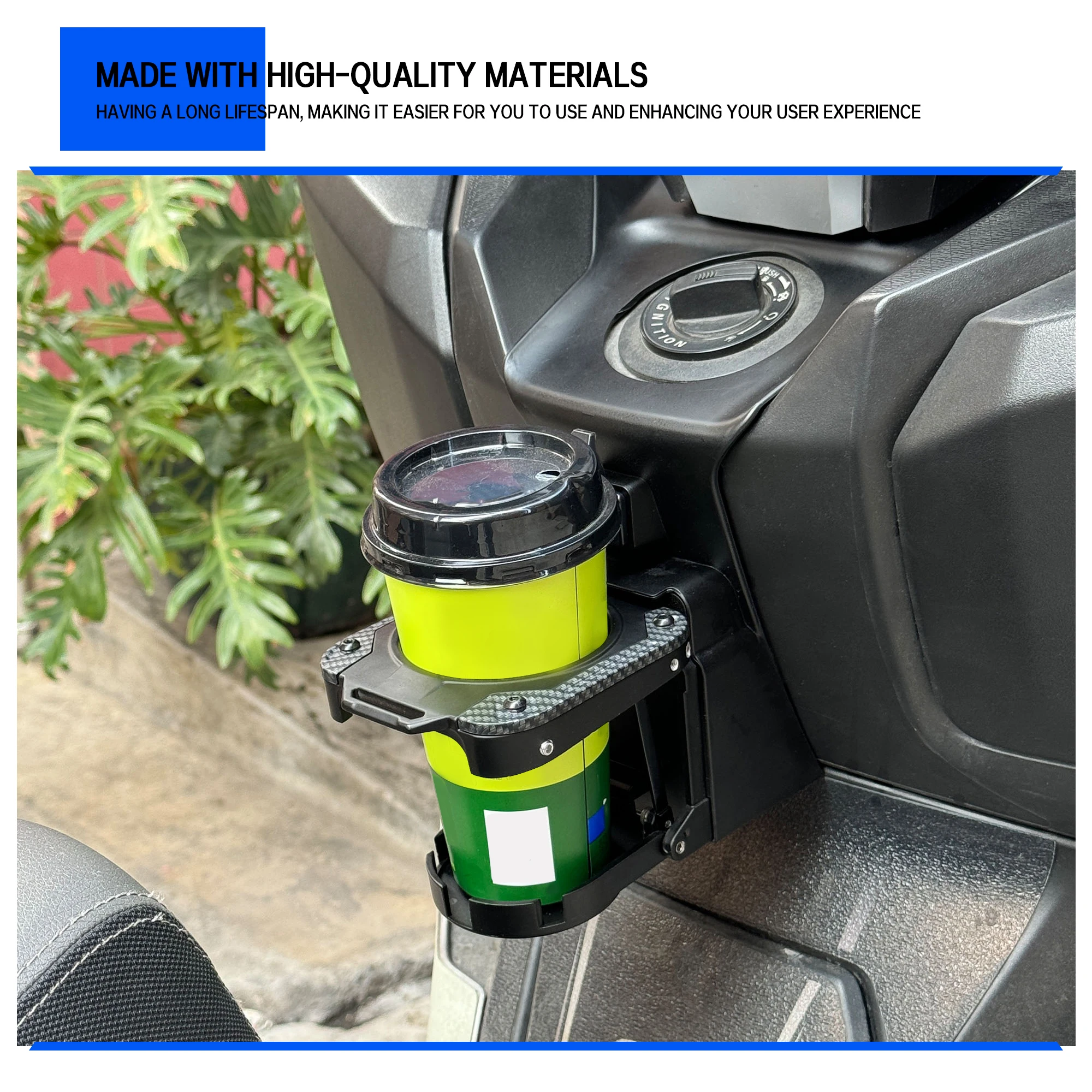 Фото Для мотоцикла Loncin VOGE SR3 ADV 2024-2026: Специальный кронштейн с подставкой для стакана/кружки, держатель для напитков/воды. №5