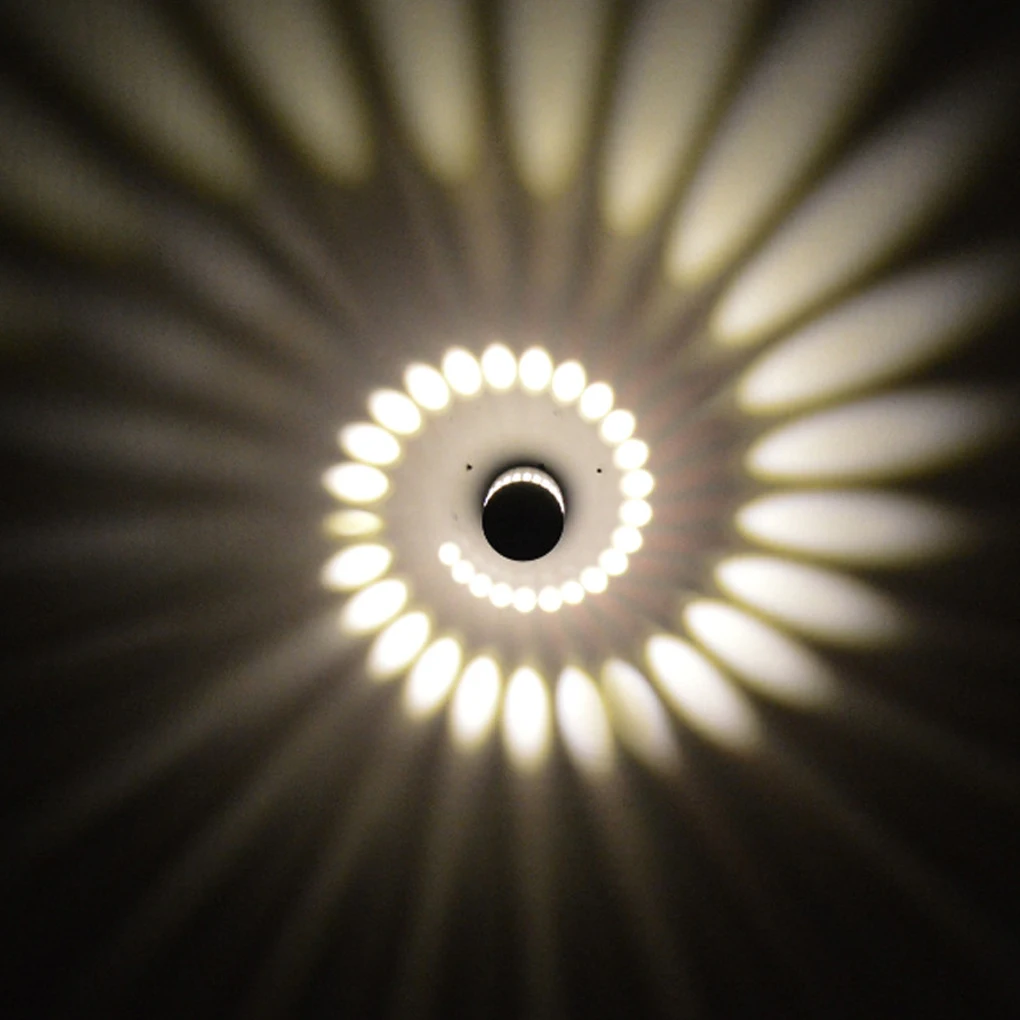 

Spiral Aluminum LED Wall light Home Decoration Bedroom Living Room Ceiling Hallway Porch 3W Atmosphere Lamp
