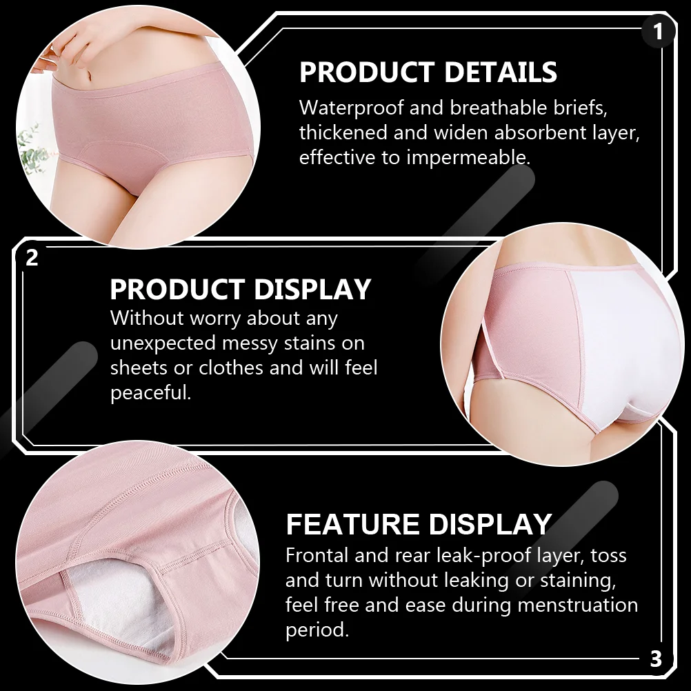 Женские менструальные брюки с защитой от протечек средней посадки