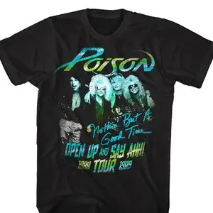 Мужская рубашка Poison Band Open Up &amp Say Ahh Tour 1988 футболки с рисунком и обложкой