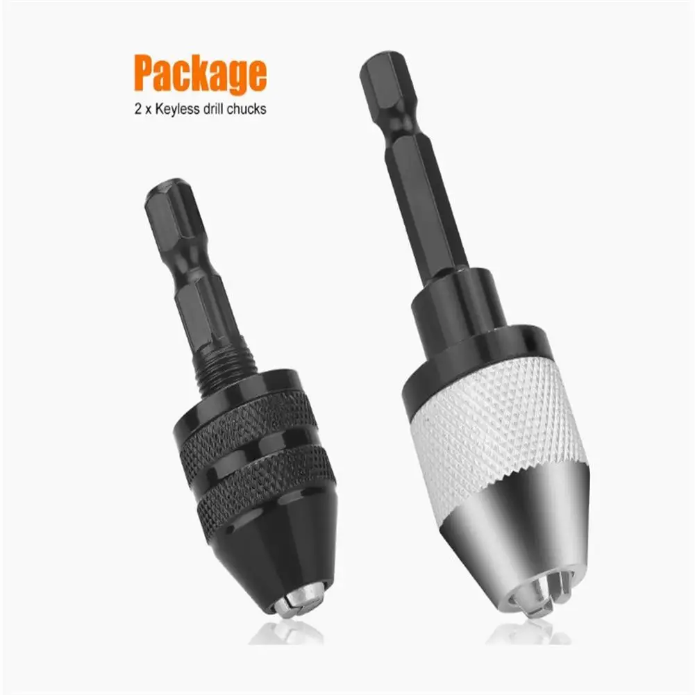 

[ New Arrivals ] 2 Pcs 1/4" Hex Shank Keyless Drill Bit Various Specifications Chuck Quick Change Adapter Converter