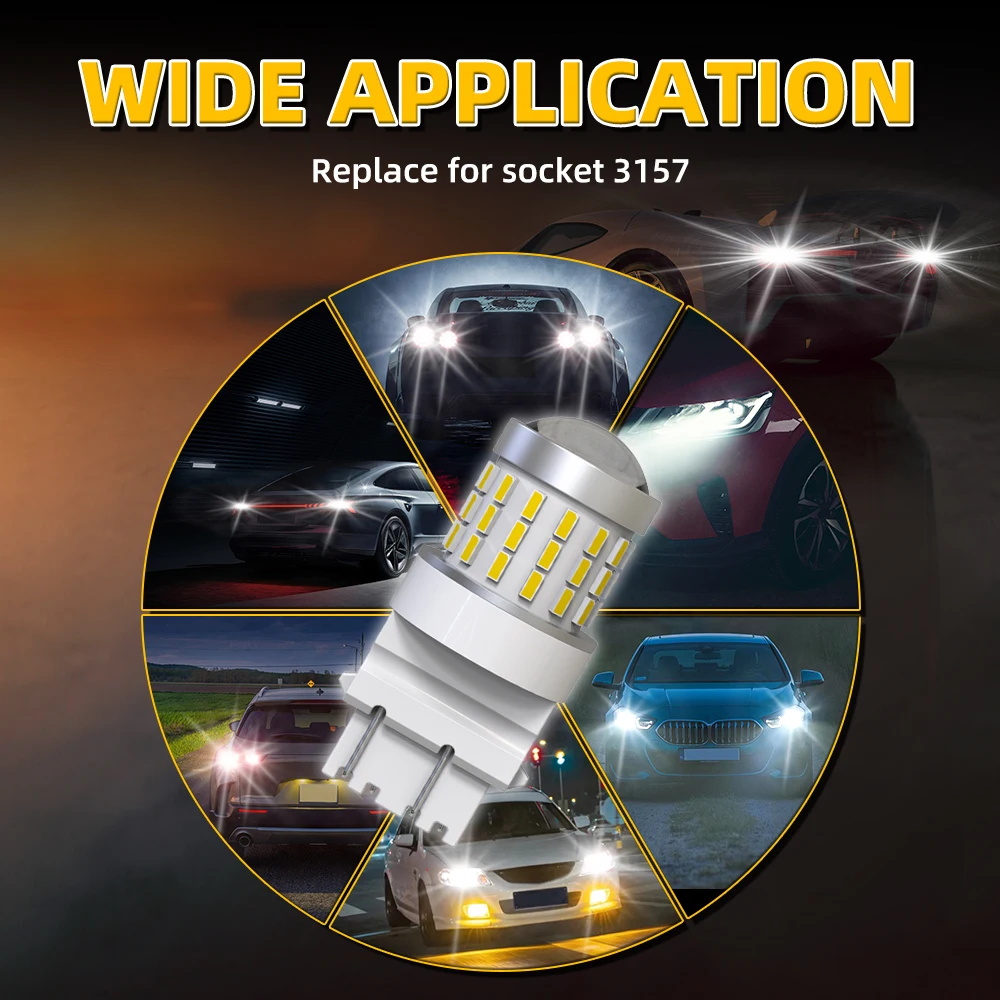 Задний фонарь T25 3157 P27/7 Вт сигнал поворота тормоз 54SMD 12 В белый для Pontiac Grand Prix 2004 2005