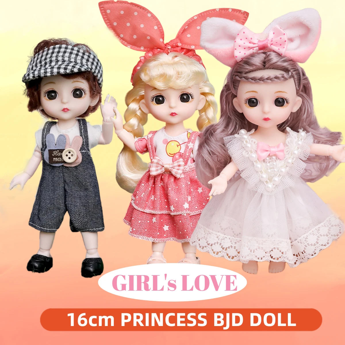 Кукла шарнирная с одеждой и обувью 16 см 1/12