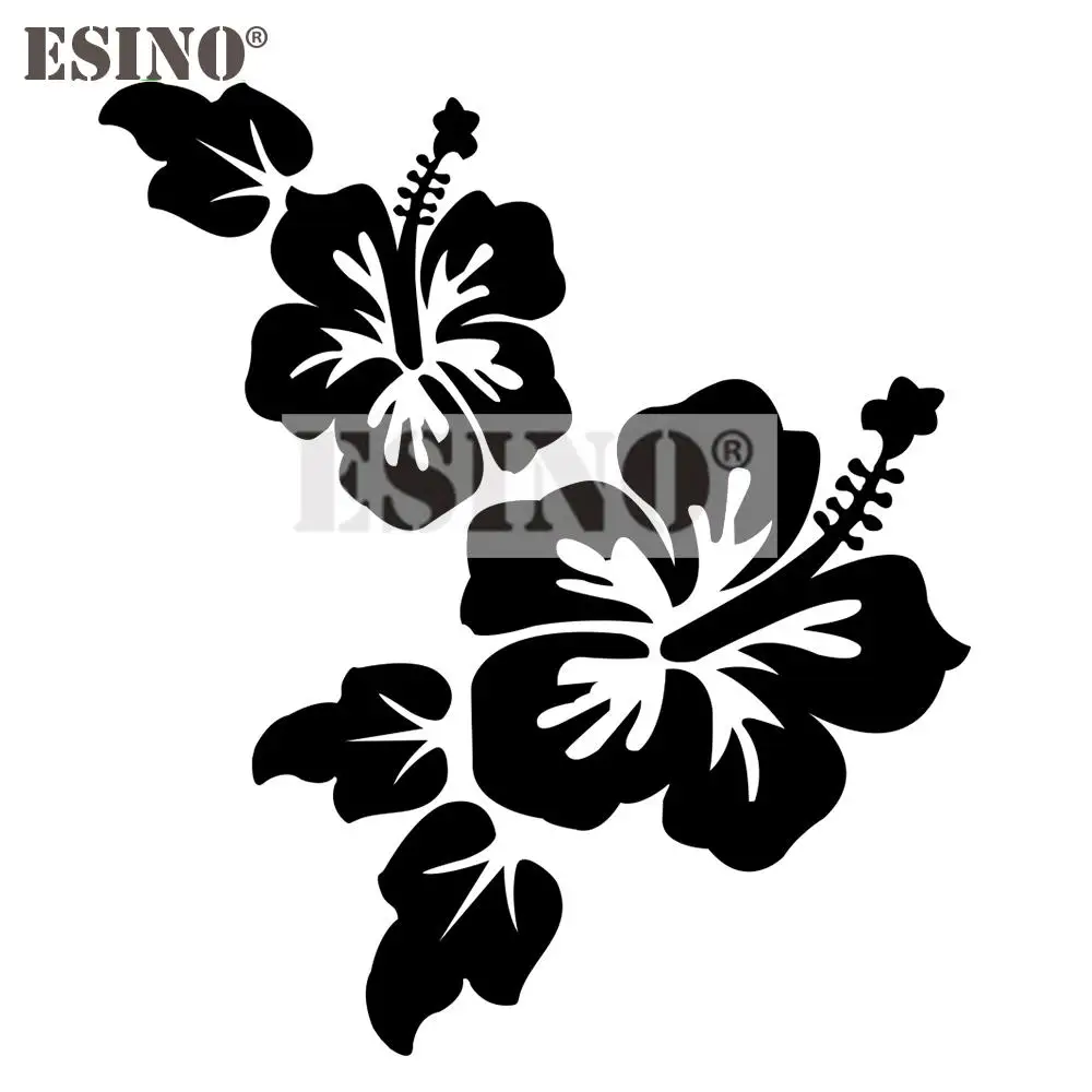 

Стайлинг автомобиля Гибискус Роза-Синенсис цветок ПВХ резьба Водонепроницаемая декоративная наклейка автомобильный бампер стеклянный ко...