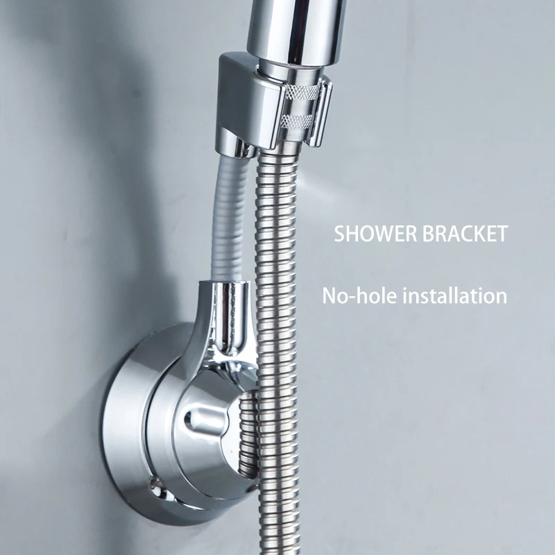 Держатель для душевой лейки без перфорации регулируемая присоска аксессуары