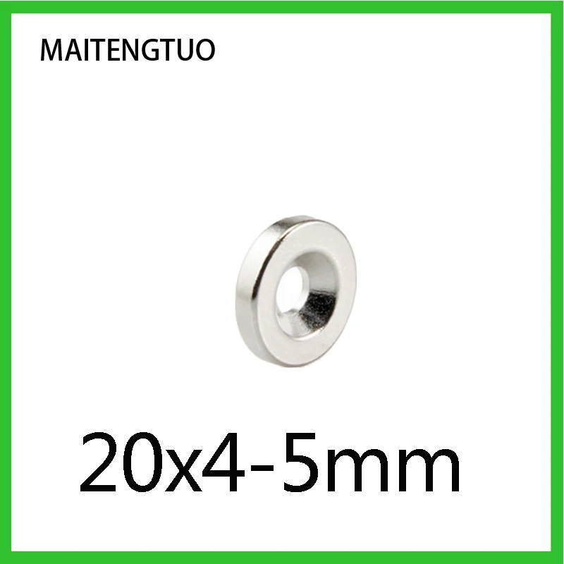 

5/10/20PCS 20x4-5 mm Powerful Magnets 20*4 mm Hole 5mm Small Permanent Round Countersunk Neodymium Magnetic Magnet 20x4-5mm 20*4