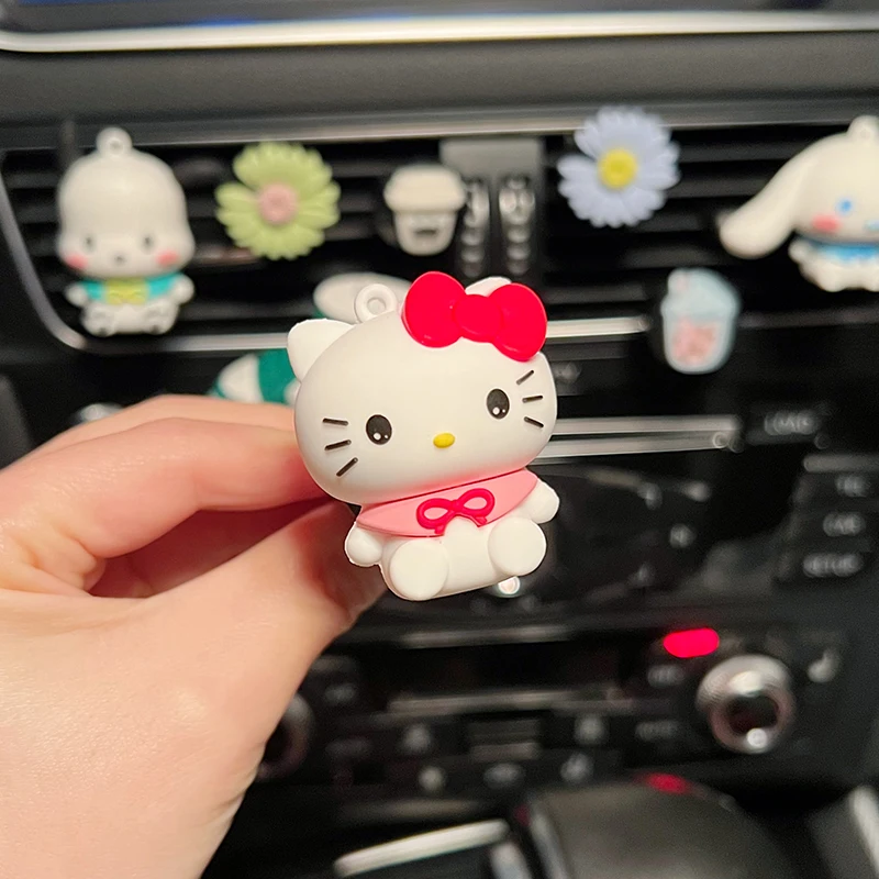 

Sanrios Hellokittys Cinnamoroll Pompom Purins My Melody Pachacco Anime Cartoon Cute Kawaii Car Air Conditioner Vent Decoration