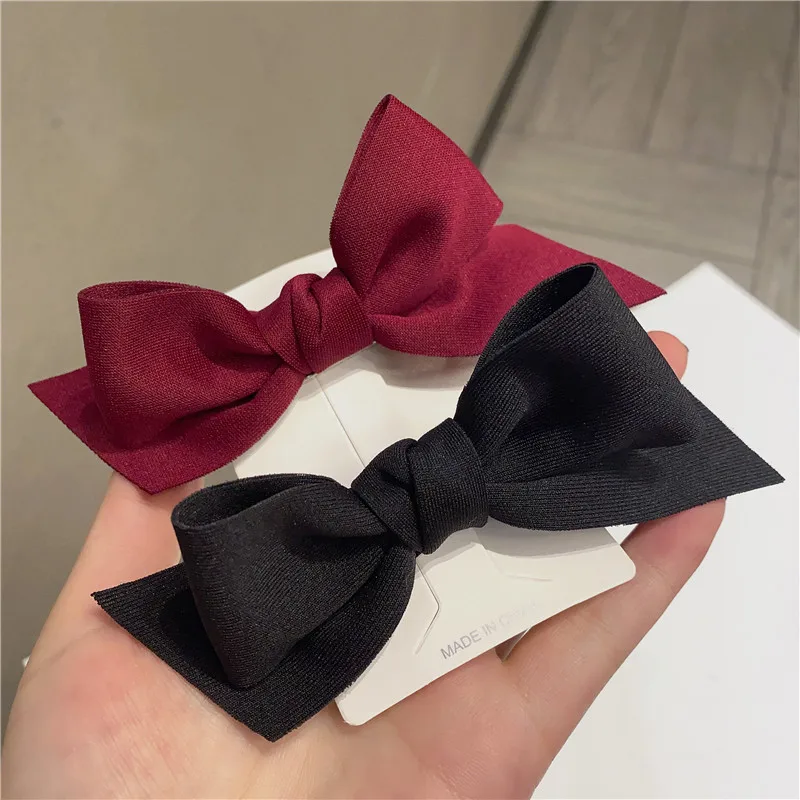 

Шпилька для волос с бантом, боковой зажим, челка, зажим для утконоса, женская шпилька для волос, боковая сетка, Красный, новинка 2022, маленький ...