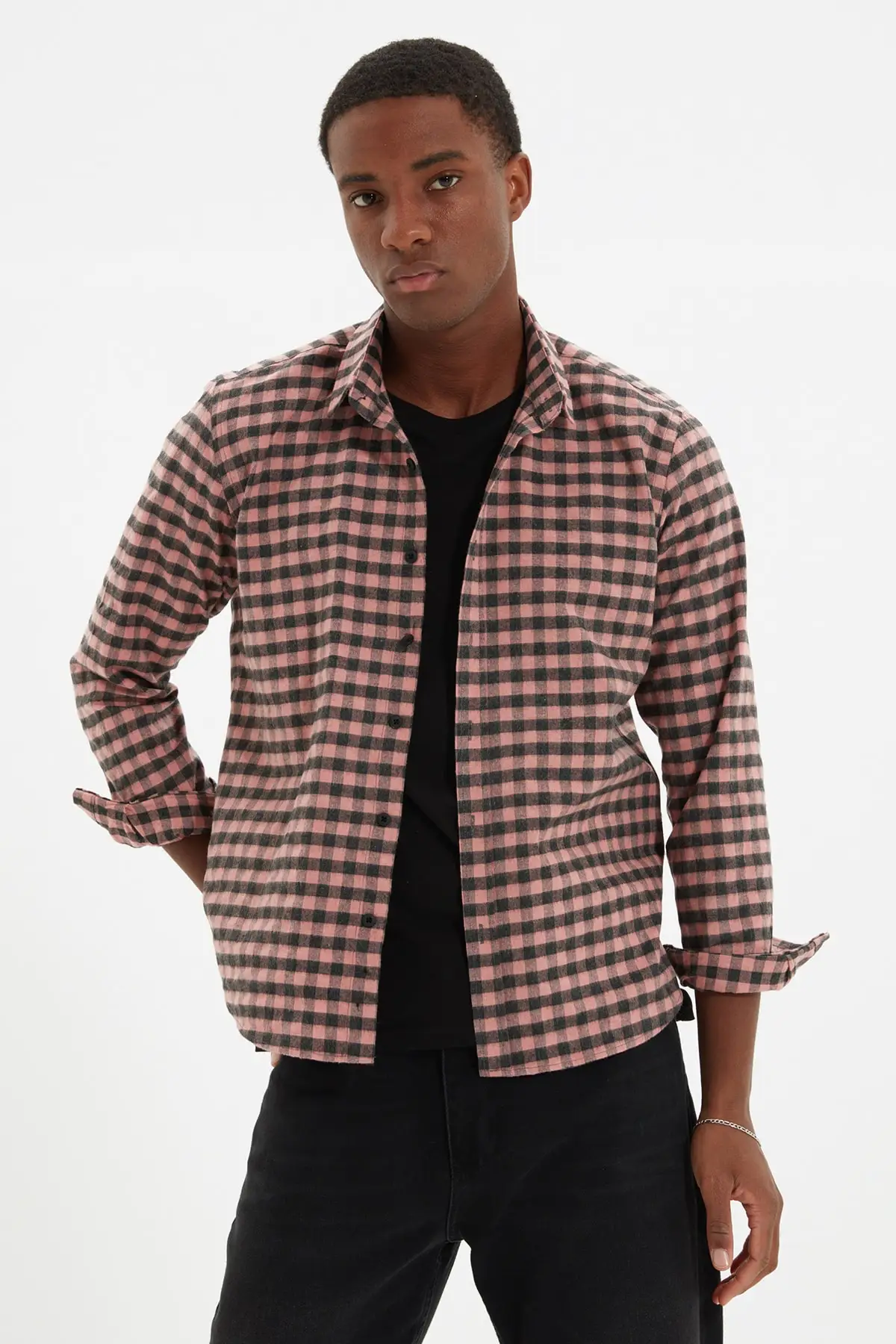 

Men Plaid Slim Fit Shirt TMNAW21GO0722