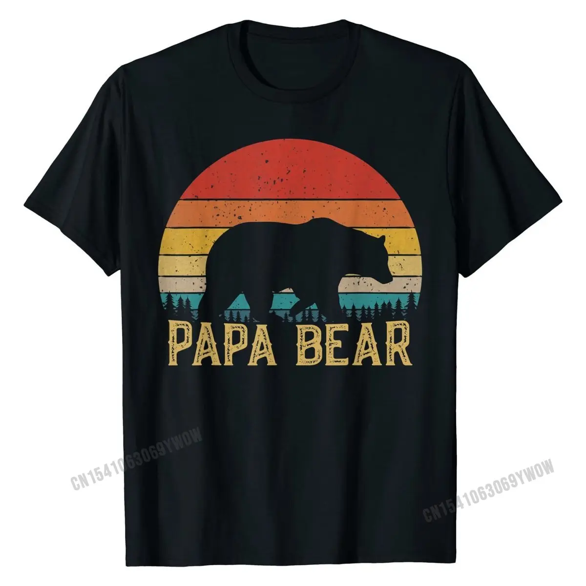 Ретро Винтажная Футболка С закатом Папа медведь походы кемпинг Подарок Новое