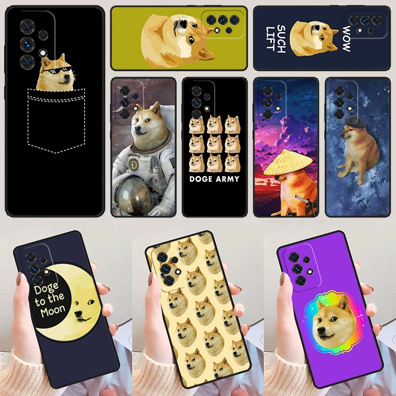 Doge Meme Kabosu Милый Забавный для Samsung Galaxy A52 A72 A73 A20e A21S A50 A70 A12 A42 A31 A40 A51 A71 A32 A80 A91 чехол